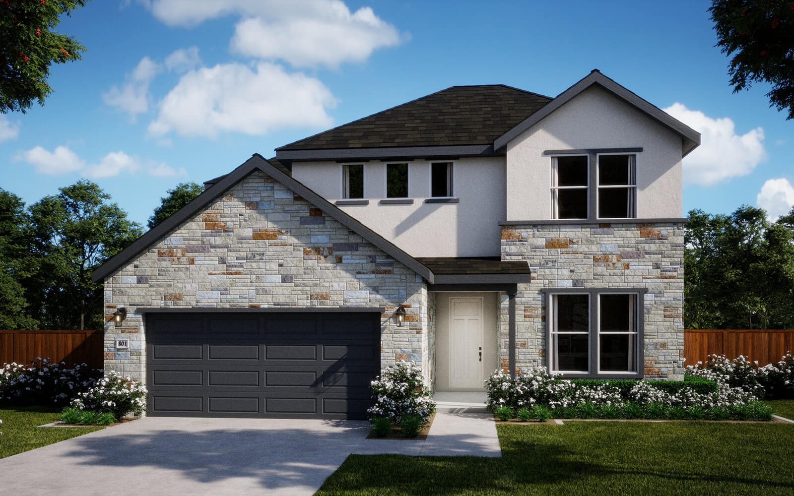 Landsea Homes in Anthem's model home exterior rendering