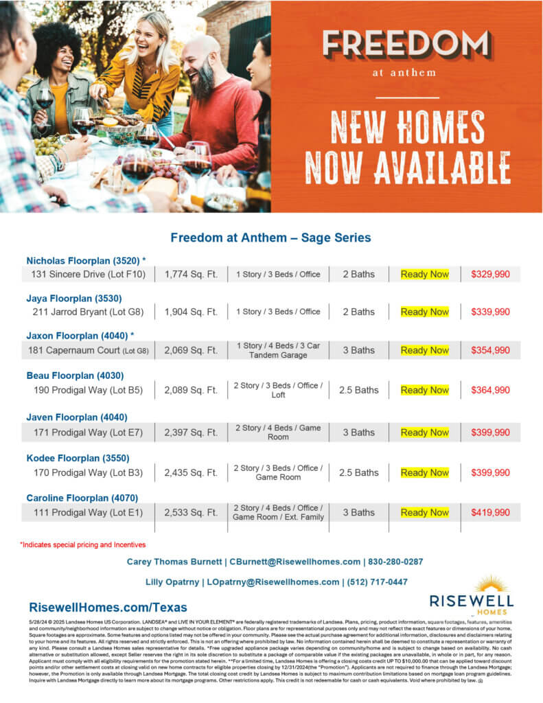 Risewell Inventory Flier 02-09-26