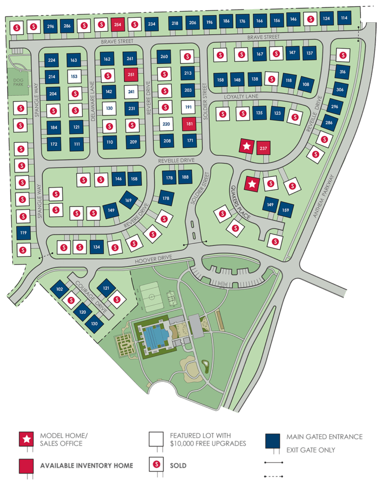 Anthem Cottages Site Plan graphic 05-07-26
