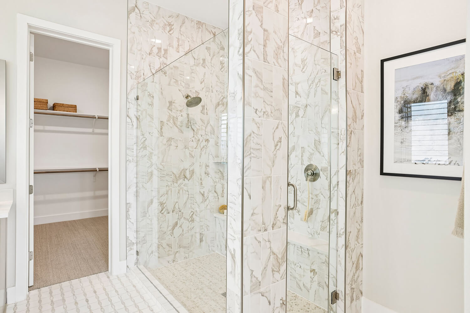 Risewell Homes Model at 443 Resurrection Dr Owner's Retreat Shower