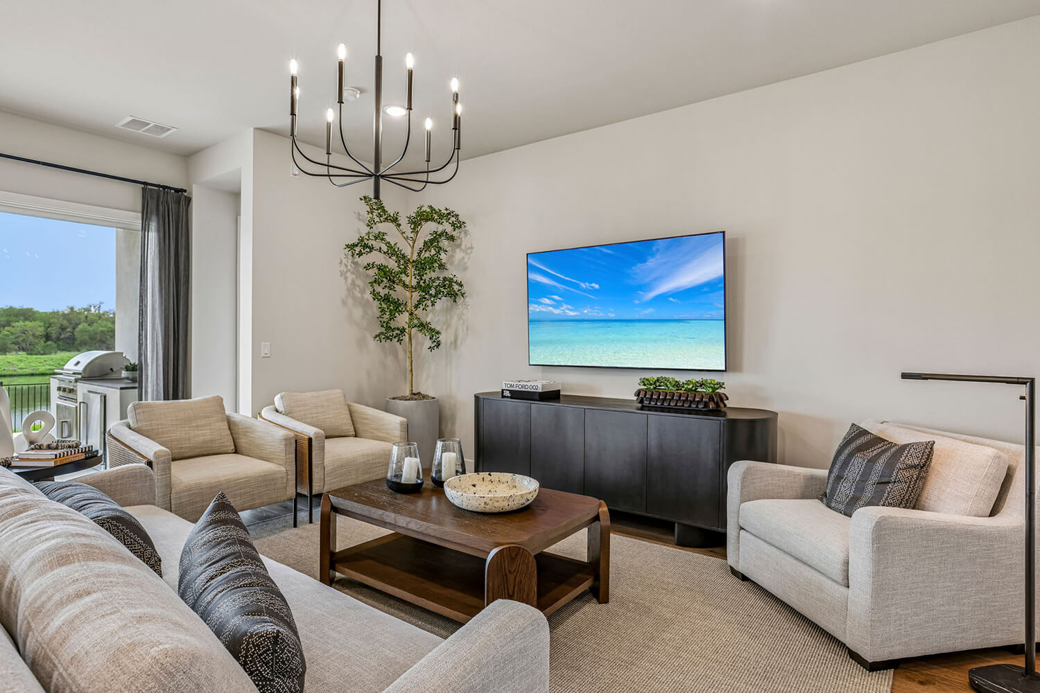 Risewell Homes Model at 441 Resurrection Dr Living Room Photo
